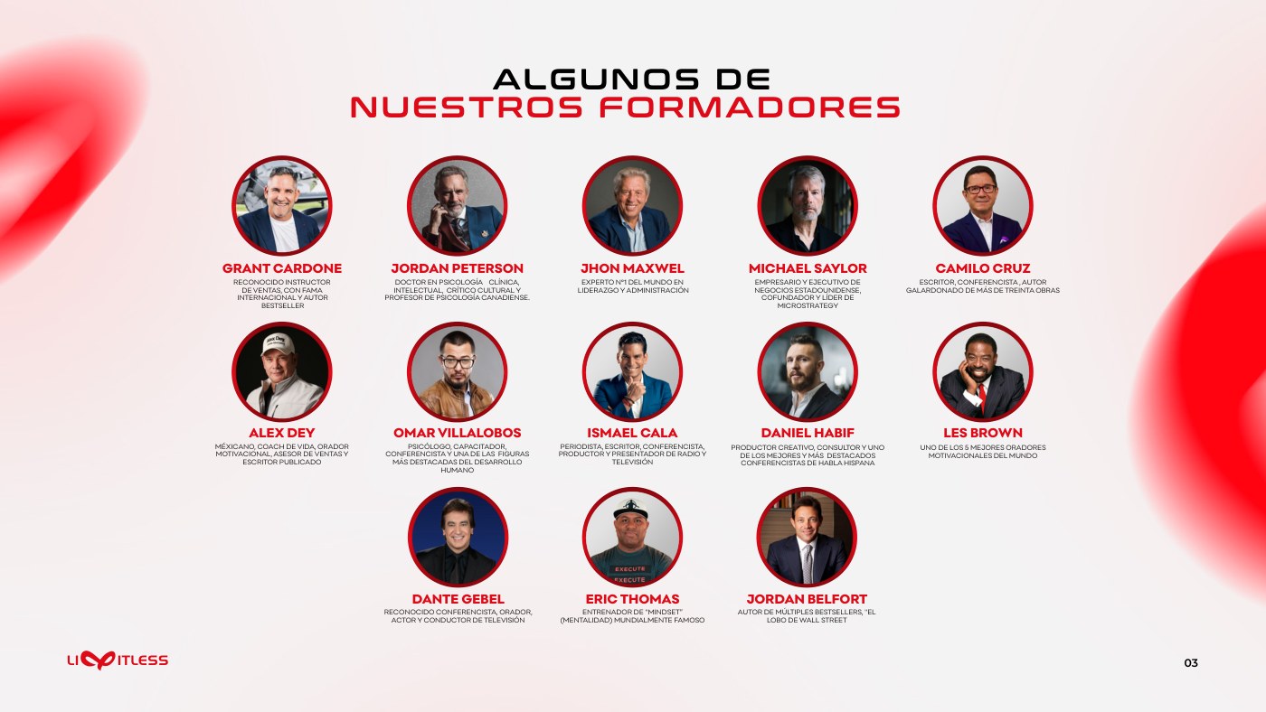 A grid of twelve circular portraits of the programme's trainers